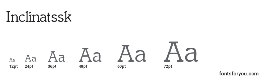 Inclinatssk Font Sizes