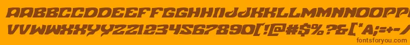 Nuevopassionital Font – Brown Fonts on Orange Background