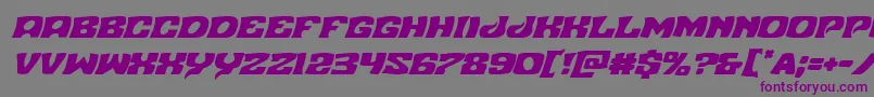 Nuevopassionital Font – Purple Fonts on Gray Background