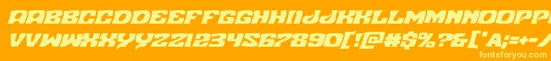 Nuevopassionital Font – Yellow Fonts on Orange Background