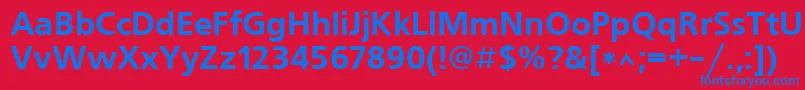 Police Freesetb – polices bleues sur fond rouge