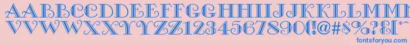 ProverDisplayCapsSsi Font – Blue Fonts on Pink Background