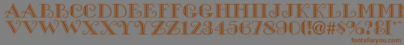 ProverDisplayCapsSsi Font – Brown Fonts on Gray Background