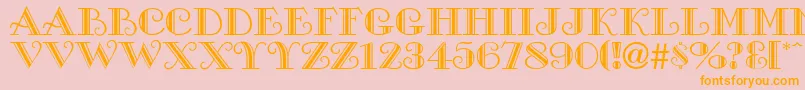 ProverDisplayCapsSsi Font – Orange Fonts on Pink Background