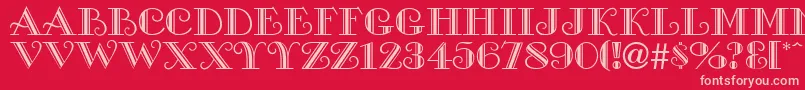 ProverDisplayCapsSsi Font – Pink Fonts on Red Background