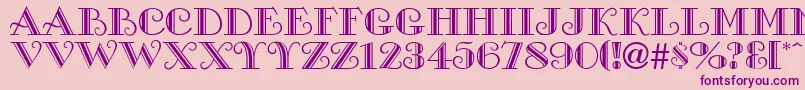 ProverDisplayCapsSsi Font – Purple Fonts on Pink Background