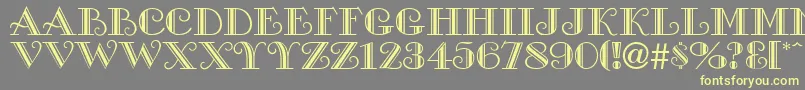 ProverDisplayCapsSsi Font – Yellow Fonts on Gray Background