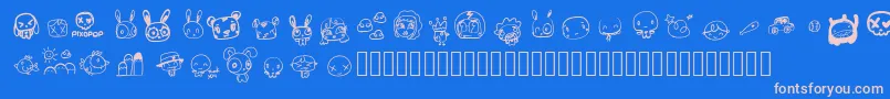 Шрифт PixopopRoughcut – розовые шрифты на синем фоне