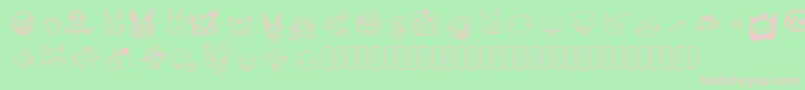 PixopopRoughcut Font – Pink Fonts on Green Background