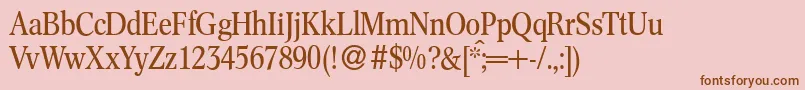 C791RomanRegular Font – Brown Fonts on Pink Background