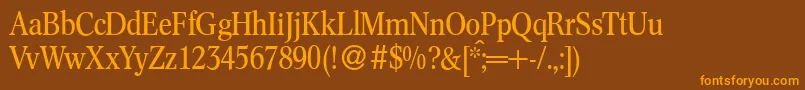 C791RomanRegular Font – Orange Fonts on Brown Background