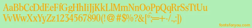 C791RomanRegular Font – Orange Fonts on Green Background