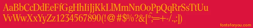 fuente C791RomanRegular – Fuentes Naranjas Sobre Fondo Rojo