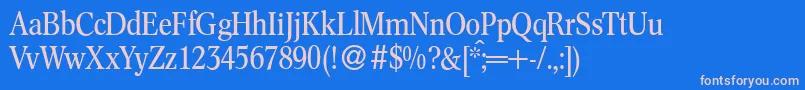 C791RomanRegular Font – Pink Fonts on Blue Background