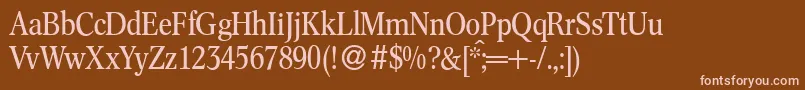 Шрифт C791RomanRegular – розовые шрифты на коричневом фоне