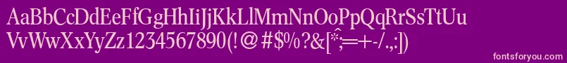 Więcej informacji o czcionce C791RomanRegular Czcionka C791RomanRegular – różowe czcionki na fioletowym tle