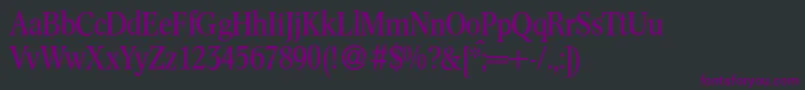 C791RomanRegular Font – Purple Fonts on Black Background