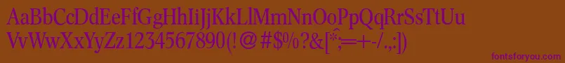 fuente C791RomanRegular – Fuentes Moradas Sobre Fondo Marrón