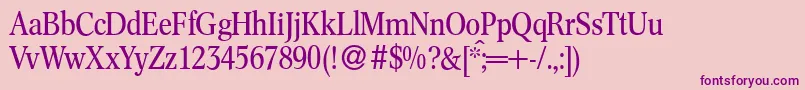 C791RomanRegular Font – Purple Fonts on Pink Background