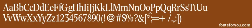 C791RomanRegular Font – White Fonts on Brown Background