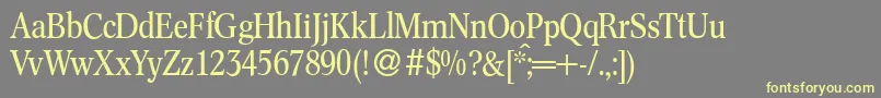 C791RomanRegular Font – Yellow Fonts on Gray Background