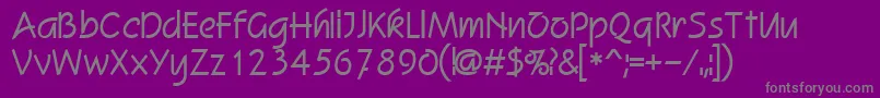 Revere-Schriftart – Graue Schriften auf violettem Hintergrund