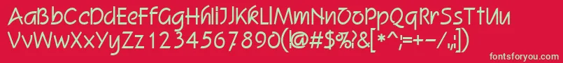 Revere Font – Green Fonts on Red Background