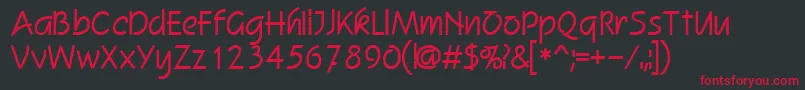 Revere Font – Red Fonts on Black Background