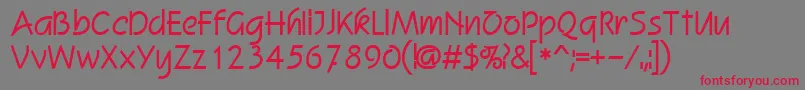 Revere Font – Red Fonts on Gray Background