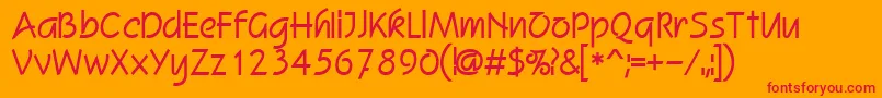 Revere Font – Red Fonts on Orange Background