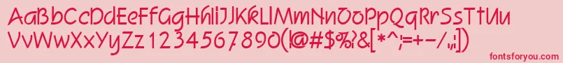 Revere Font – Red Fonts on Pink Background