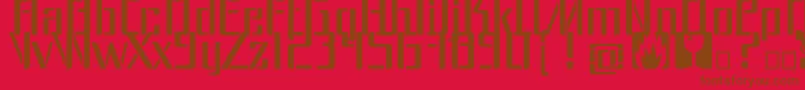 Dangerfont Font – Brown Fonts on Red Background