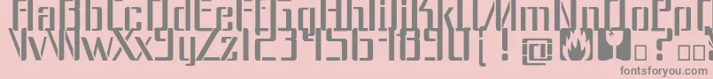 Dangerfont Font – Gray Fonts on Pink Background