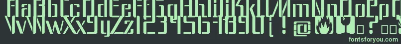 Dangerfont Font – Green Fonts on Black Background