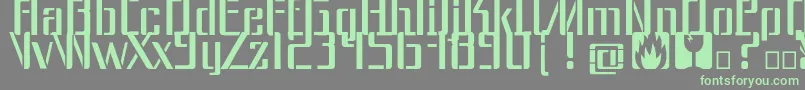 フォントDangerfont – 灰色の背景に緑のフォント