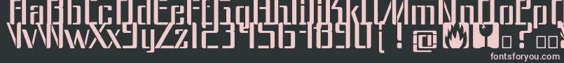 Dangerfont Font – Pink Fonts on Black Background