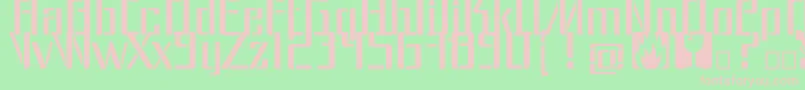 Dangerfont Font – Pink Fonts on Green Background