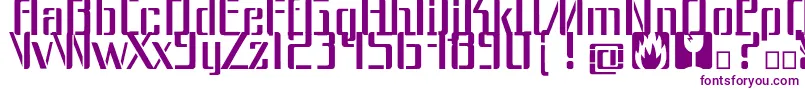 Dangerfont-Schriftart – Violette Schriften