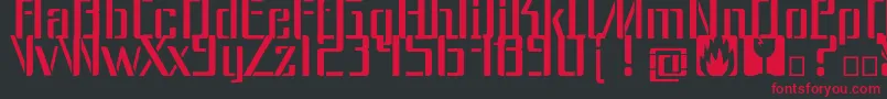 フォントDangerfont – 黒い背景に赤い文字