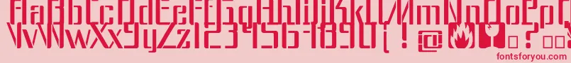 Dangerfont Font – Red Fonts on Pink Background