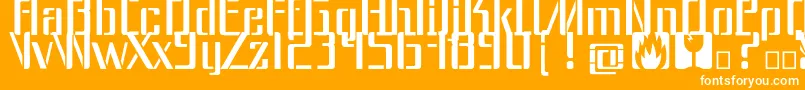 Dangerfont Font – White Fonts on Orange Background