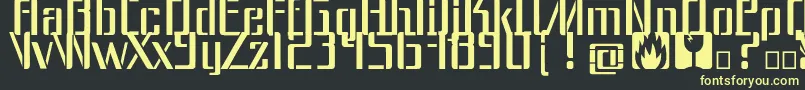 Dangerfont Font – Yellow Fonts on Black Background