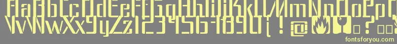 Dangerfont Font – Yellow Fonts on Gray Background