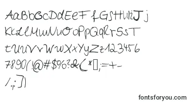  Myfirsthandwriting font