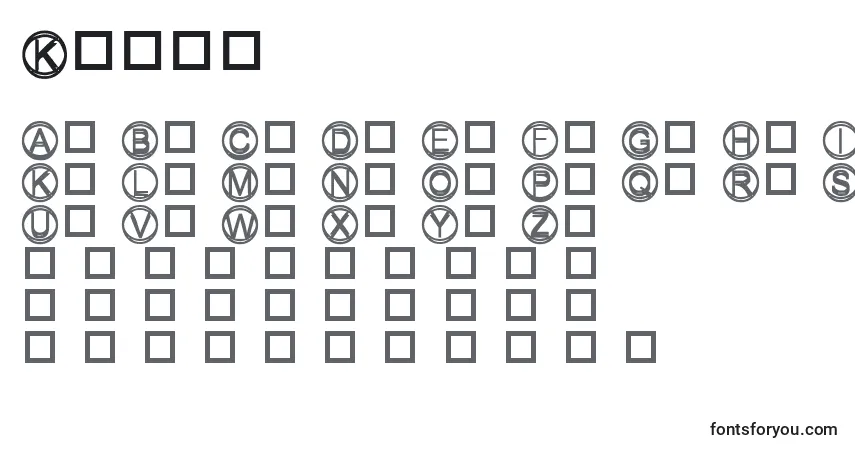 Schriftart Knapp – Alphabet, Zahlen, spezielle Symbole