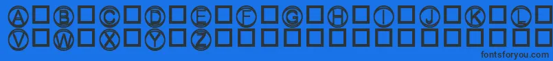Knapp Font – Black Fonts on Blue Background