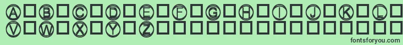 Knapp-fontti – mustat fontit vihreällä taustalla
