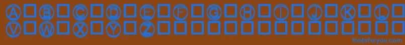 Knapp Font – Blue Fonts on Brown Background