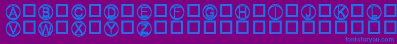 フォントKnapp – 紫色の背景に青い文字