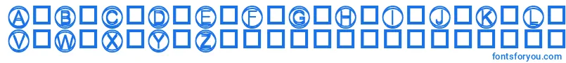 Knapp Font – Blue Fonts on White Background
